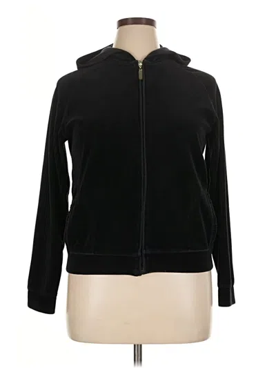 Pre-owned Bill Blass Zip Up Hoodie In Black