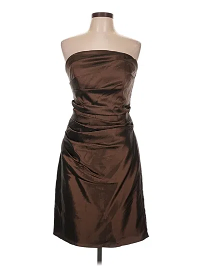 Pre-owned Bill Levkoff Cocktail Dress In Brown