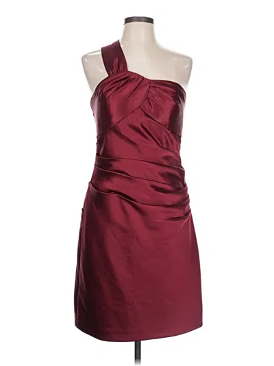 Pre-owned Bill Levkoff Cocktail Dress In Burgundy