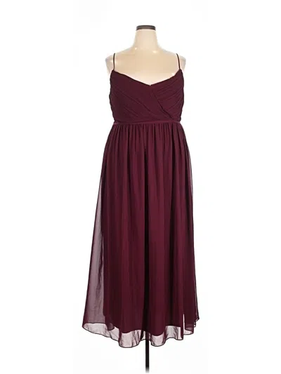 Pre-owned Bill Levkoff Cocktail Dress In Burgundy