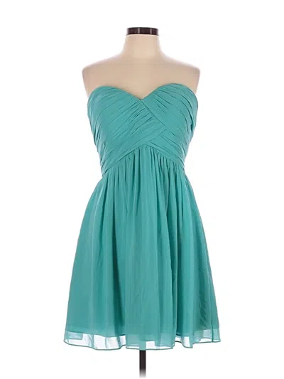 Pre-owned Bill Levkoff Cocktail Dress In Teal