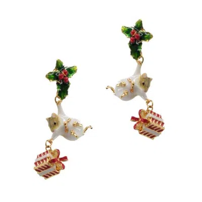 Bill Skinner Studio Christmas Mouse Earrings