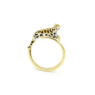 Bill Skinner Studio Clouded Leopard Open Ring In Gold