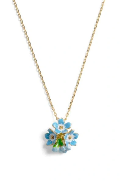 Bill Skinner Studio Forget Me Not 3 Cluster Pendant In Blue