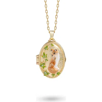 Bill Skinner Studio Fox & Ivy Cameo Locket In Multi