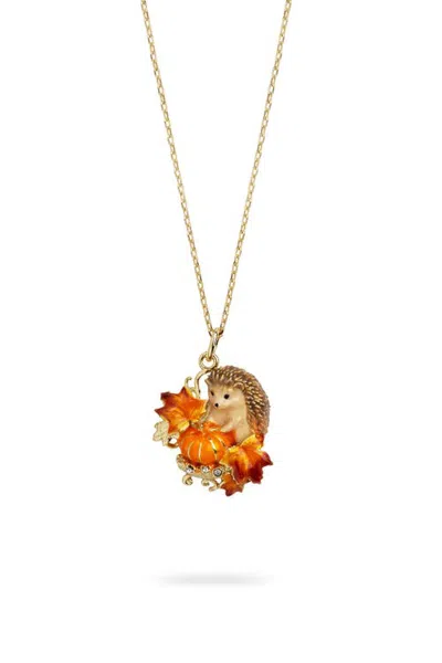 Bill Skinner Studio Hedgehog & Pumpkin Pendant