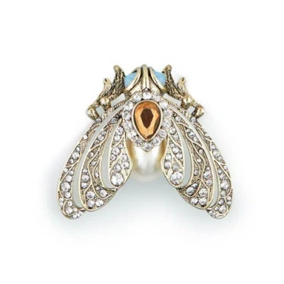 Bill Skinner Studio Moth Brooch In Silver