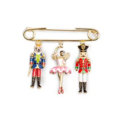 Bill Skinner Studio Nutcracker Charm Brooch In Multi