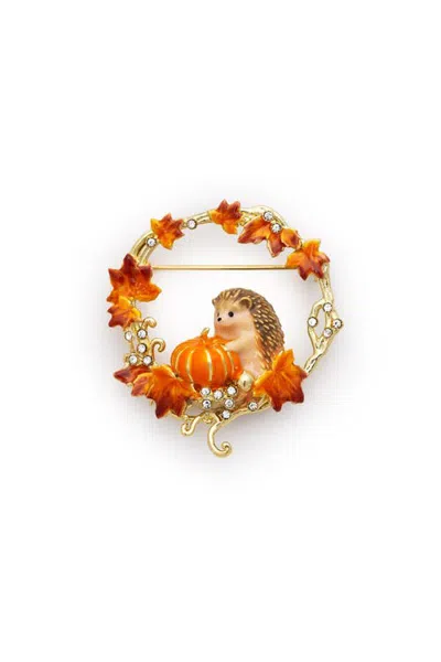 Bill Skinner Studio Pumpkin Hedgehog Brooch
