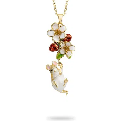 Bill Skinner Studio Strawberry & Hanging Mouse Pendant