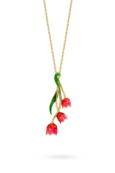 Bill Skinner Studio Tulip Pendant In Red