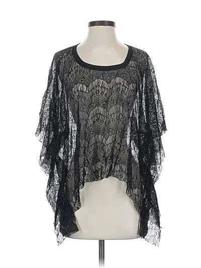 Pre-owned Billabong 3/4 Sleeve Blouse In Black
