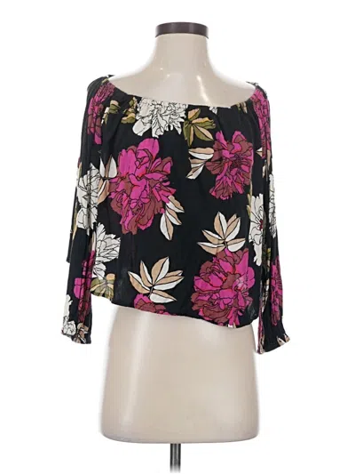 Pre-owned Billabong 3/4 Sleeve Blouse In Black