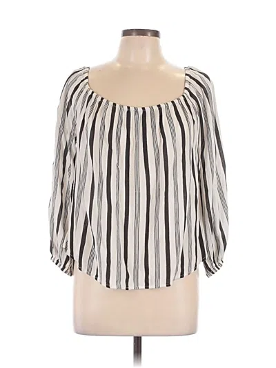 Pre-owned Billabong 3/4 Sleeve Blouse In Black