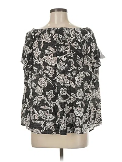 Pre-owned Billabong 3/4 Sleeve Blouse In Black