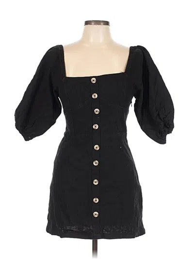 Pre-owned Billabong 3/4 Sleeve Blouse In Black
