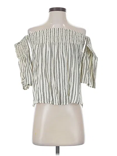 Pre-owned Billabong 3/4 Sleeve Blouse In Ivory