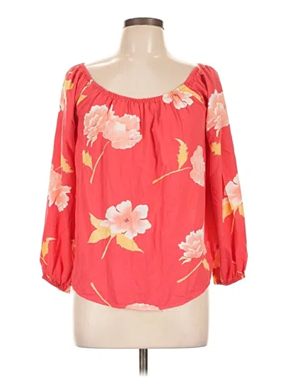 Pre-owned Billabong 3/4 Sleeve Blouse In Orange