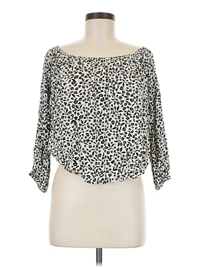 Pre-owned Billabong 3/4 Sleeve Blouse In White