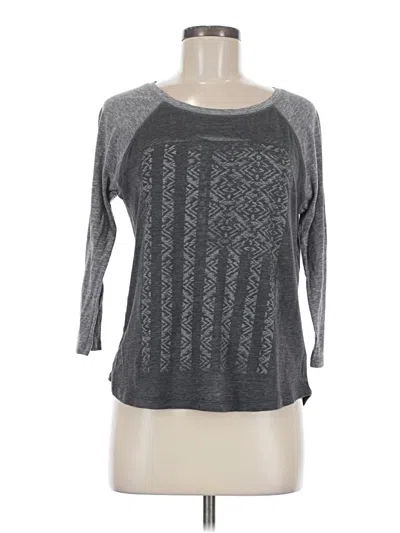 Pre-owned Billabong 3/4 Sleeve T-shirt In Gray