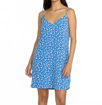 Billabong 90's Babe Mini Dress In True Blue Floral In Multi