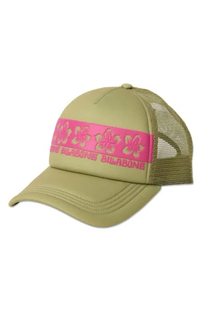 Billabong Across Waves Trucker Hat In Green