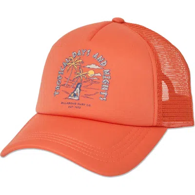 Billabong Across Waves Trucker Hat In Saffron