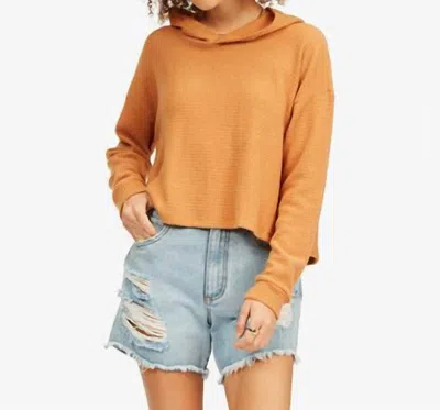 Billabong Adelaide Crop Pullover Hoodie In Toffee In Brown