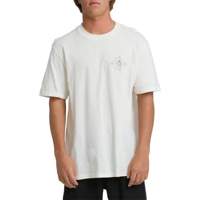 Billabong Agave Adventure Division Premium Cotton Graphic T-shirt In White