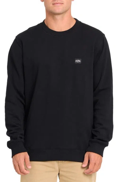 Billabong All Day Crewneck Sweatshirt In Black