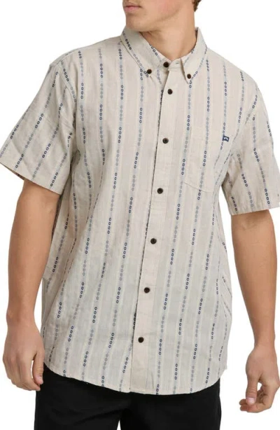 Billabong All Day Jacquard Short Sleeve Button-down Shirt In Multi