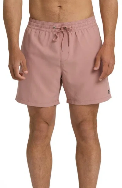 Billabong All Day Layback Swim Trunks In Pink