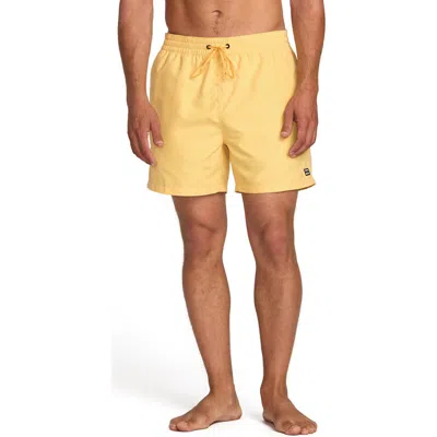 Billabong All Day Layback Swim Trunks In Yellow