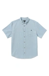 Billabong All Day Short Sleeve Button-down Shirt In Blue