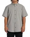 Billabong All Day Short Sleeve Shirt In Light Grey In Gray