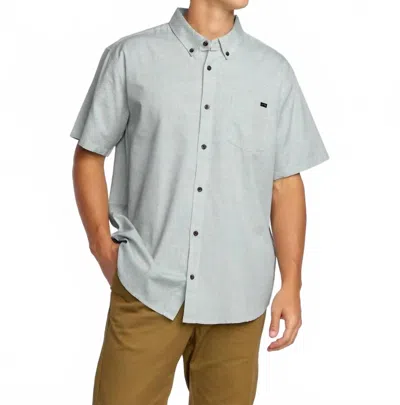 Billabong All Day Short Sleeve Shirt In Sage Green In Blue