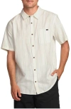 Billabong All Day Stripe Short Sleeve Button-up Shirt In White
