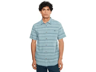 Billabong All Day Stripe Short Sleeve Men's T Shirt Blue Fog: 2xl