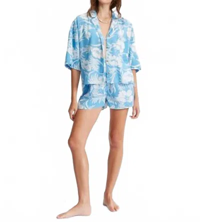 Billabong All Good Button-down Top In Blue Bliss