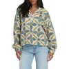 Billabong All The Time High Pile Fleece Quarter Zip Pullover In Multi