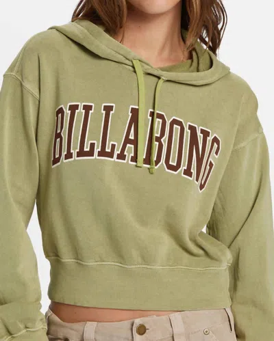 Billabong All Time Fleece Pullover Sweatshirt In Avocado In Green