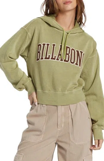 Billabong All Time Fleece Pullover Sweatshirt In Avocado In Green