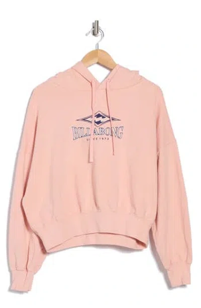 Billabong All Time Graphic Hoodie In Dusty Peach