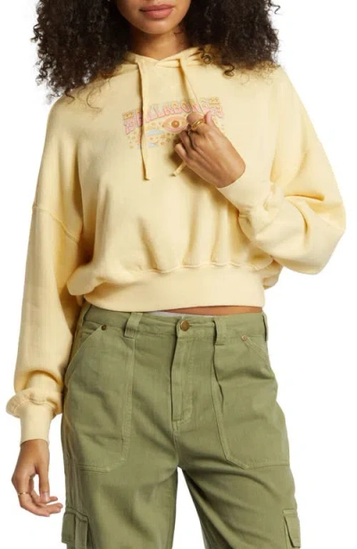 Billabong All Time Graphic Hoodie In Retro Yellow