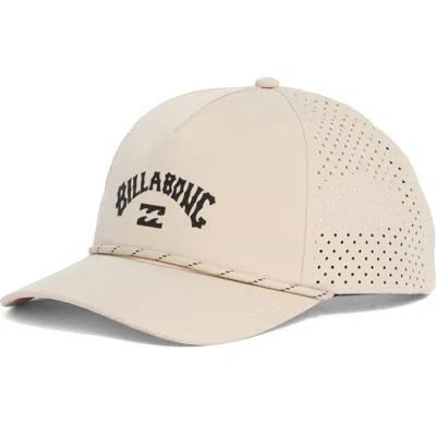 Billabong Arch Logo Adjustable Snapback Hat In Brown