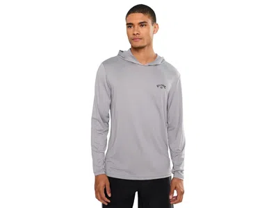 Billabong Arch Mesh Lf Hood Long Sleeve Men's T Shirt Light Gray Heather: 2xl