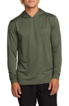 Billabong Arch Mesh Long Sleeve Hooded Rashguard In Green