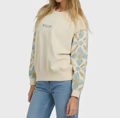 Billabong Atlas Tide Kendal Crewneck Pullover Sweater In Whitecap In Neutral