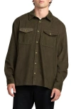 Billabong Austin Garage Corduroy Button-up Shirt In Green