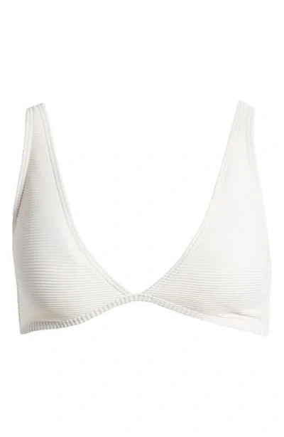 Billabong Ava Tanlines Triangle Bikini Top In White